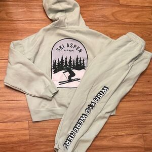 Pink ski aspen sweatsuit